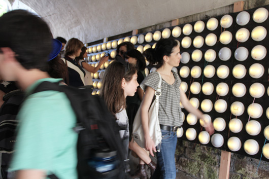 paperJAM, touch (off the grid), installation view, FIGMENT NYC, 2012.
