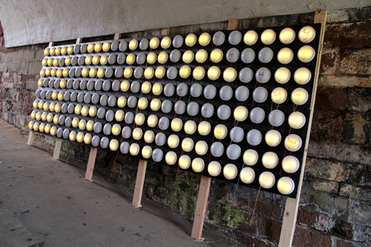 paperJAM, touch (off the grid), installation view, FIGMENT NYC, 2012.