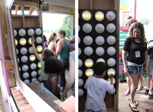 paperJAM, touch (off the grid), installation view, FIGMENT NYC, 2012.