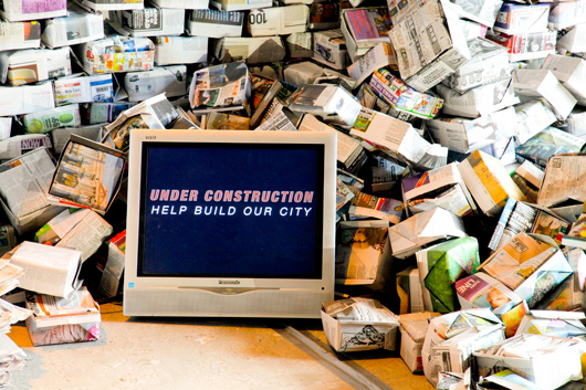 paprJAM, Under Construction, About Face, installation view