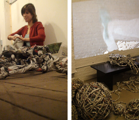Knot Your Average Knit - exhibition at cWOW (featuring paperJAM)