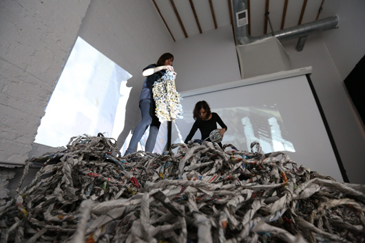 Knot Your Average Knit - exhibition at cWOW (featuring paperJAM)