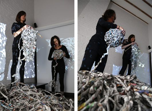 Knot Your Average Knit - exhibition at cWOW (featuring paperJAM)