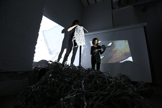 Knot Your Average Knit - exhibition at cWOW (featuring paperJAM)